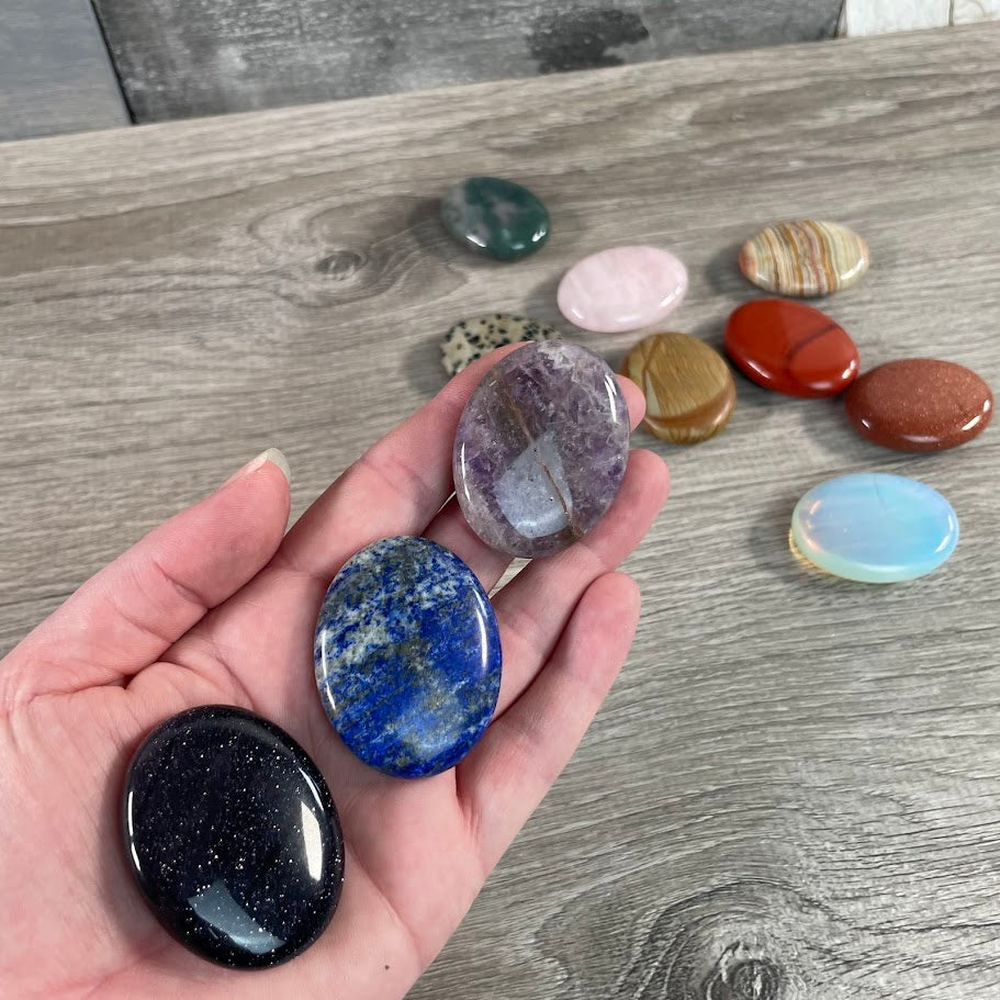 Gemstone Palm Stones 45mm – Bulk Crystal Supplies