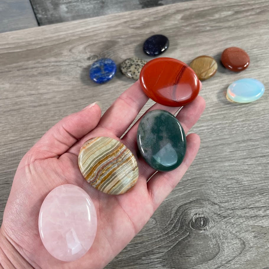 Gemstone Palm Stones 45mm – Bulk Crystal Supplies