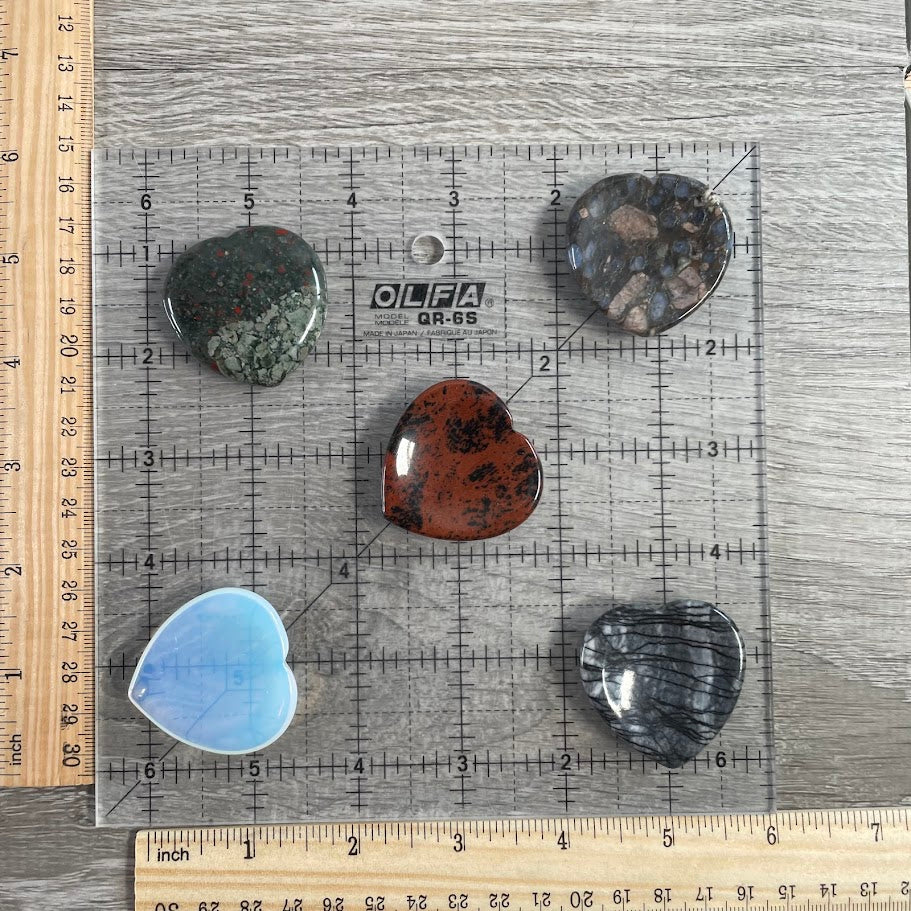 assorted gemstone heart crystals for retailers