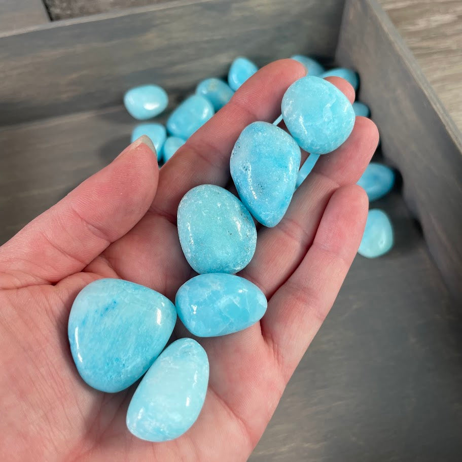 Wholesale tumbled Hemimorphite stones bulk lot