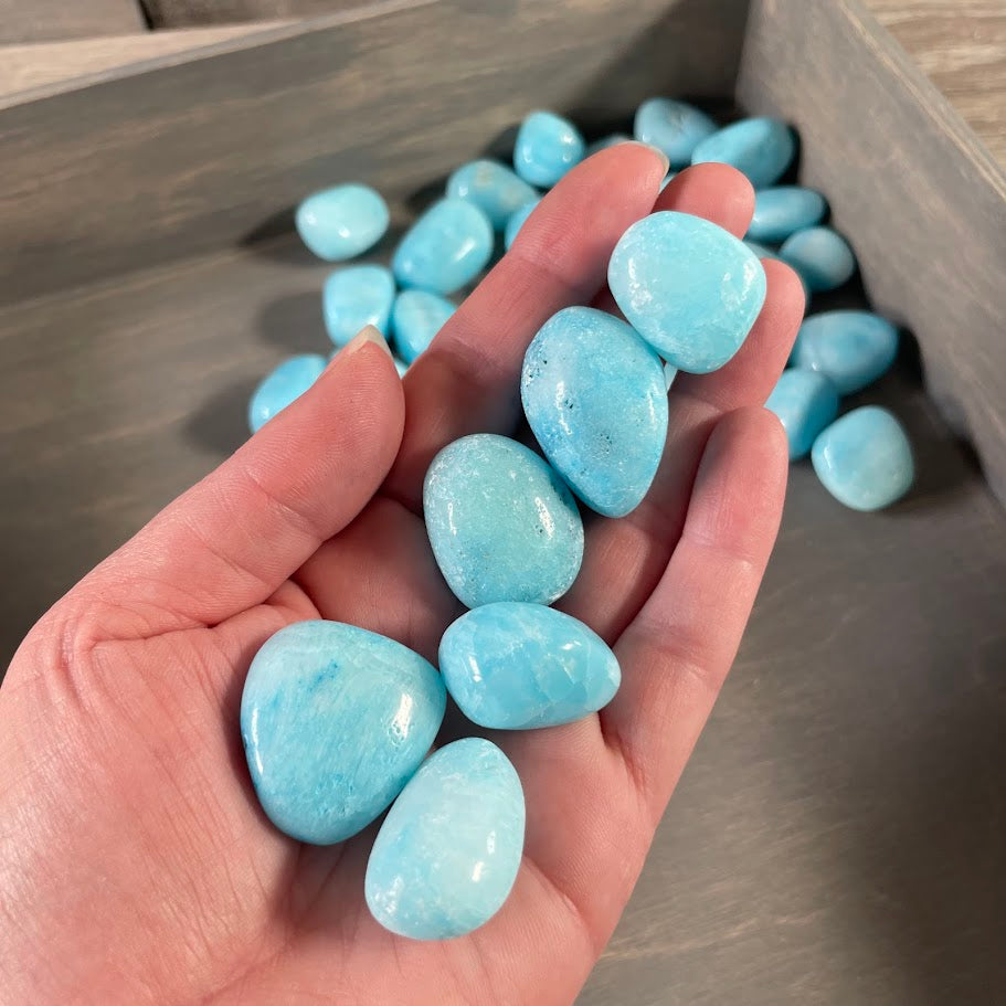 Hemimorphite polished stones wholesale for crystal shops