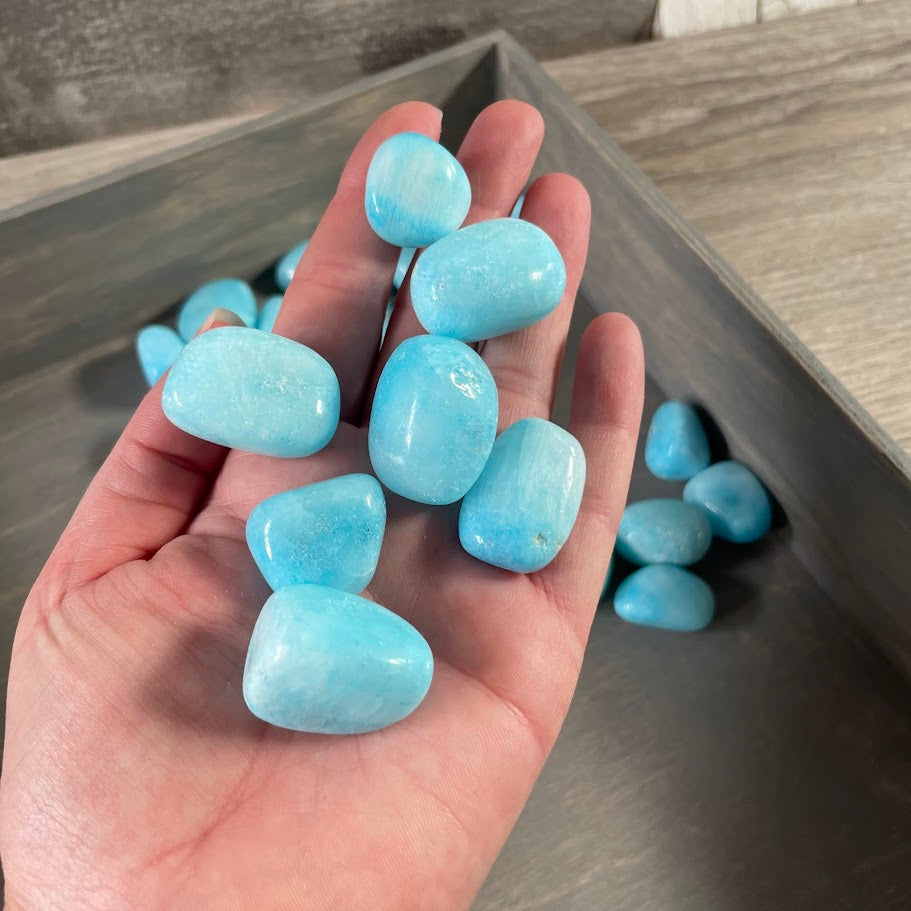 Hemimorphite tumbled stones for shops