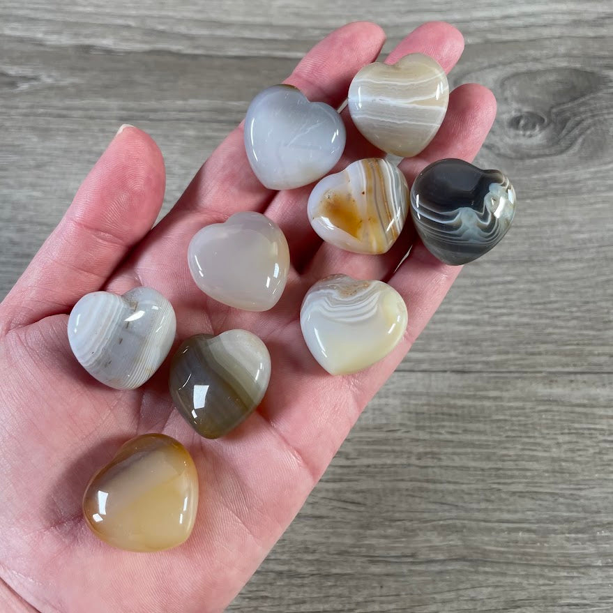 1-Inch Puffy Gemstone Pocket Heart – Bulk Wholesale Crystals