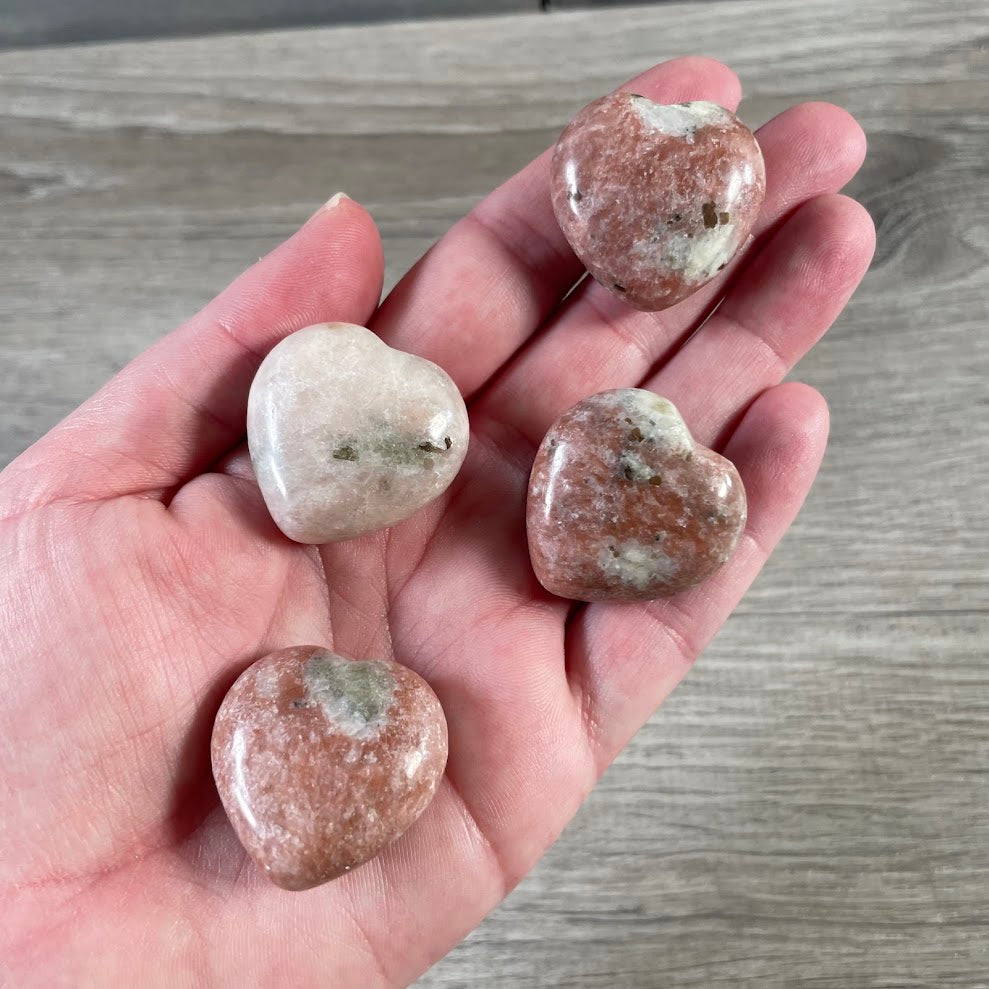 Gemstone Hearts in Assorted Stones & Sizes – Carved Crystal Hearts
