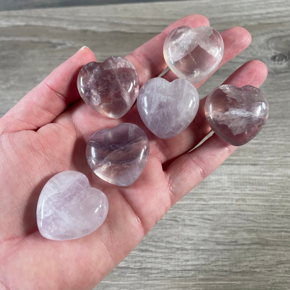 Gemstone Hearts in Assorted Stones & Sizes – Carved Crystal Hearts