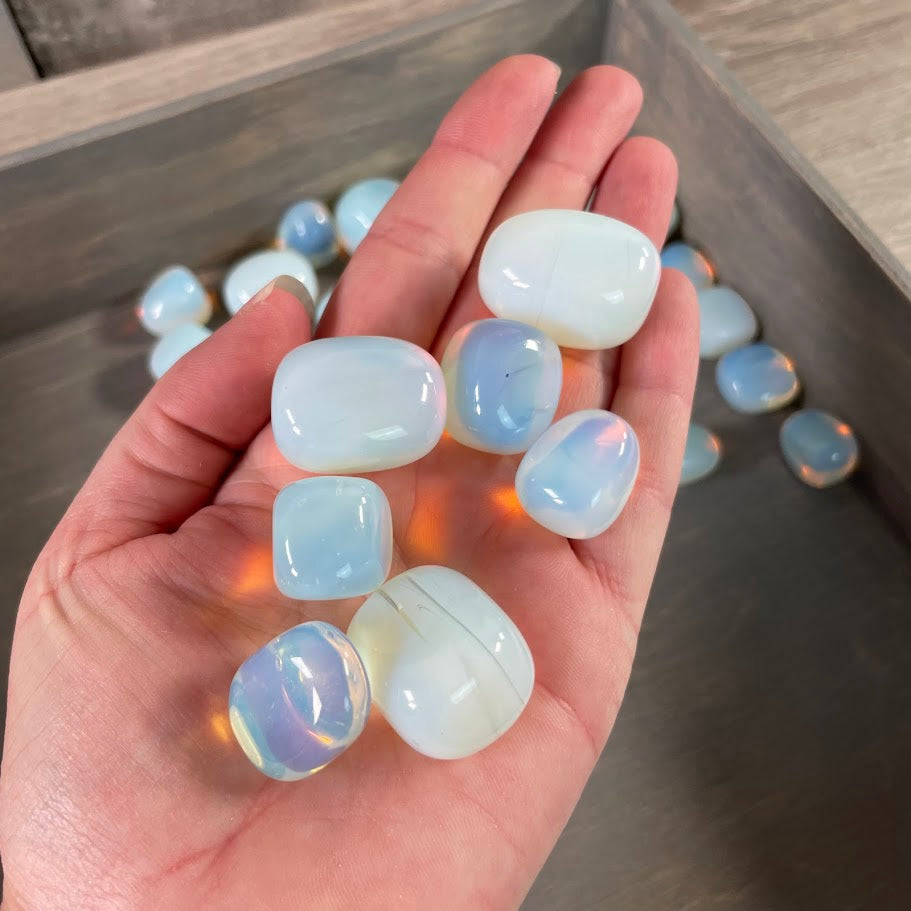 Wholesale Opalite tumbled stones 1 lb lot for crystal shops