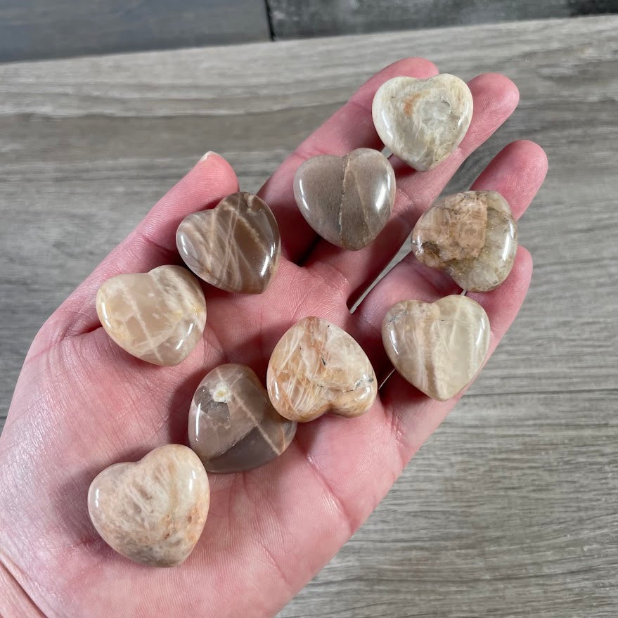 1-Inch Puffy Gemstone Pocket Heart – Bulk Wholesale Crystals