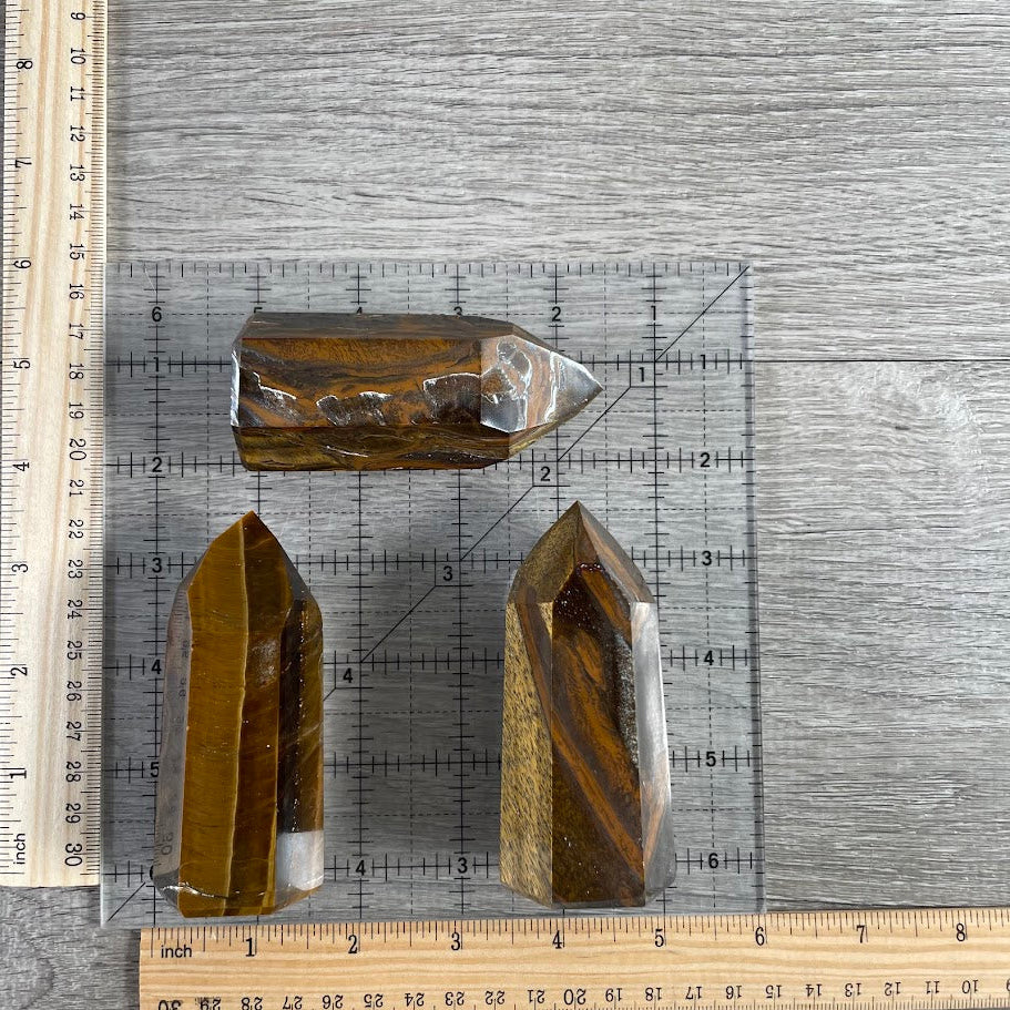 Tiger eye Brazilian gemstone obelisk 