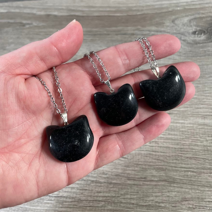 Gemstone Cat Face Pendants – Crystal Jewelry & Gift Shop