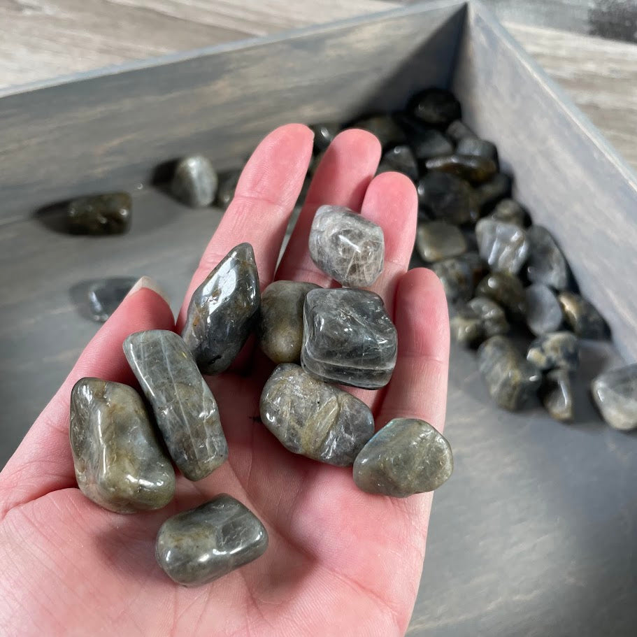 Wholesale polished labradorite stone assortment for gift shops
