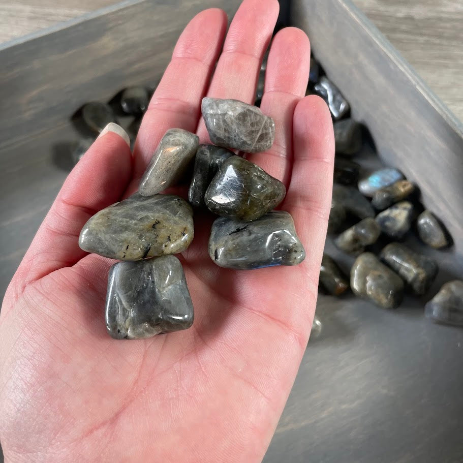 Labradorite tumbled stones bulk 1 lb lot wholesale