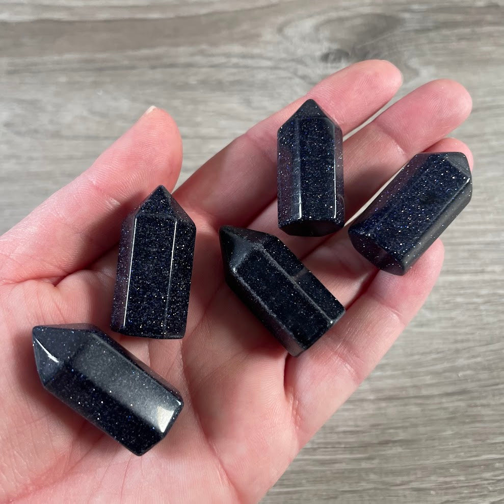 Gemstone Chubby Obelisk – Small Carved Crystal Tower