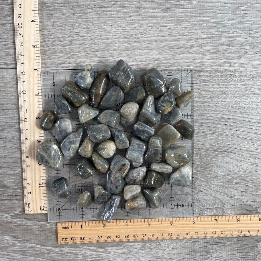 1 pound of tumbled labradorite, bulk wholesale