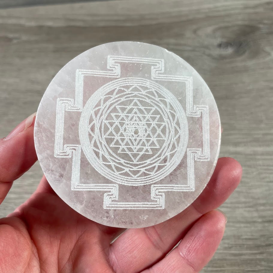 etched shri yantra incense holder wholesale