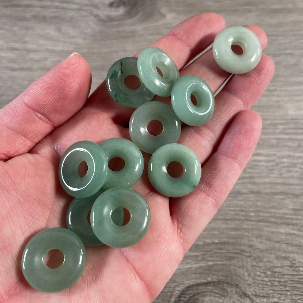 aventurine wholesale crystal donut pendants bulk natural stones