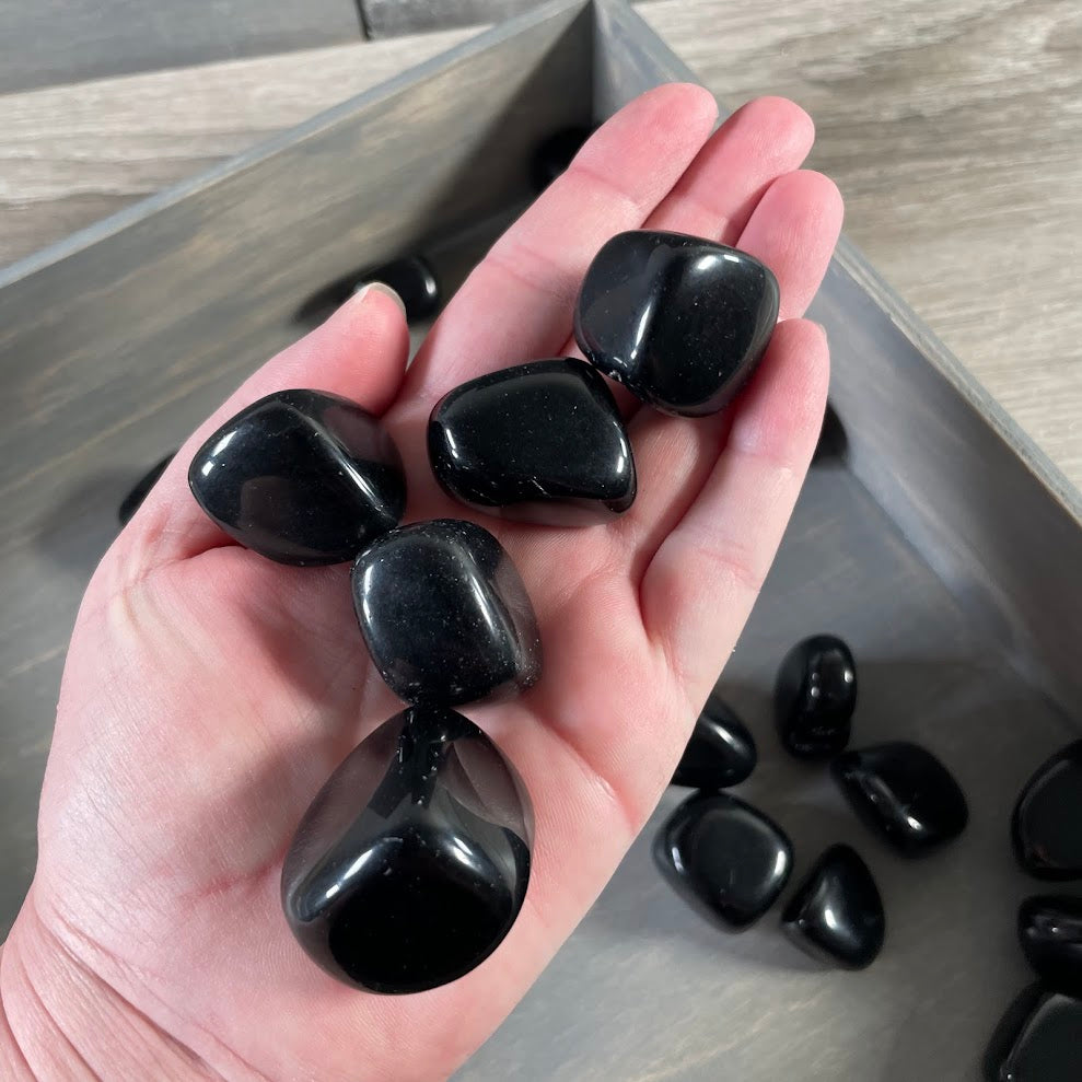 tumbled 1 pound lot obsidian