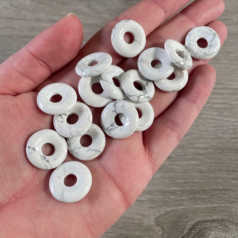 howlite polished pi stone pendant natural crystal disc