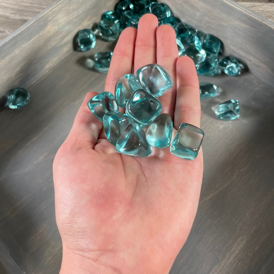 Blue Obsidian Tumbled Stones – 1 lb Bulk Lot for Crystal Shops