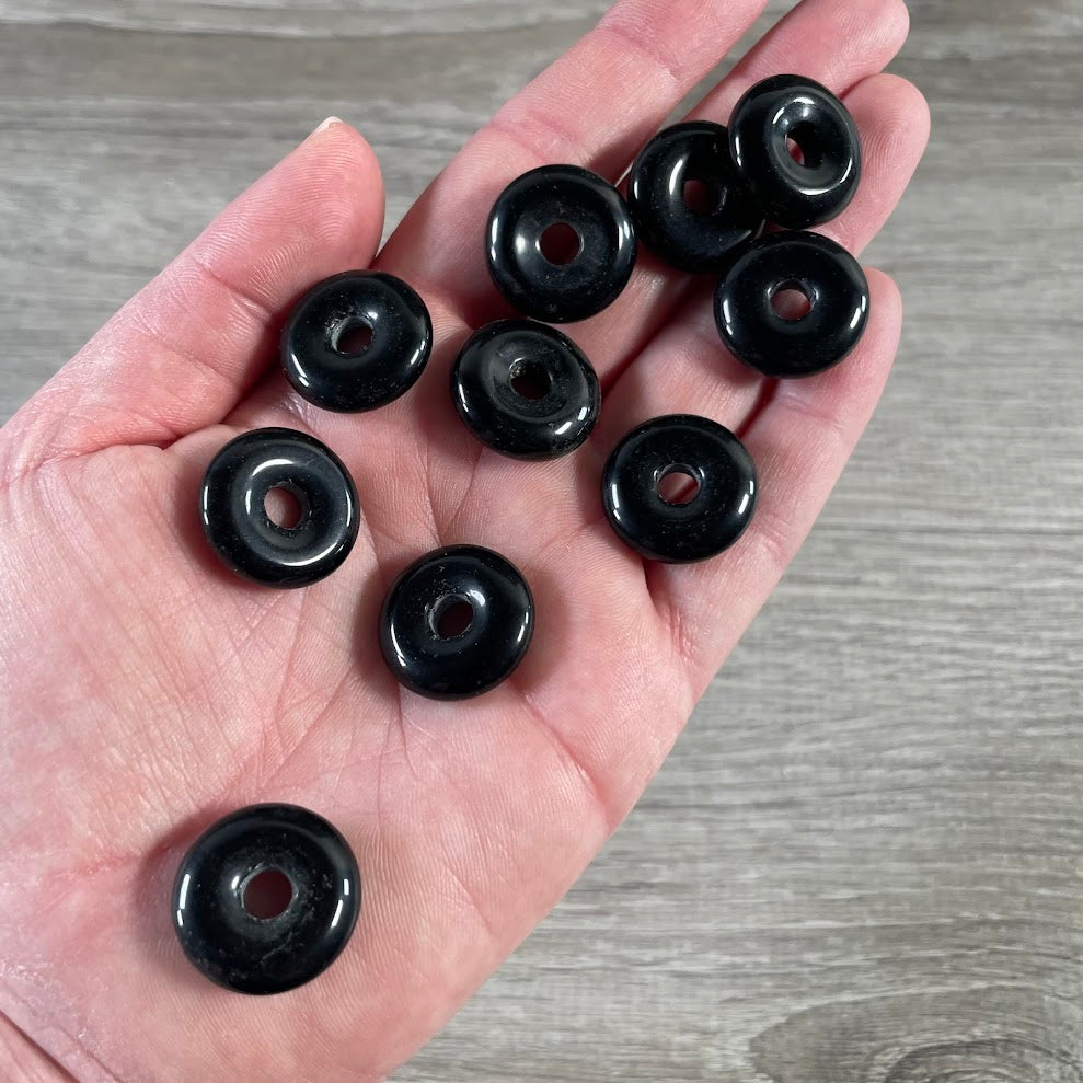Gemstone Donut Pendants | 17mm-20mm Pi Stone Charms
