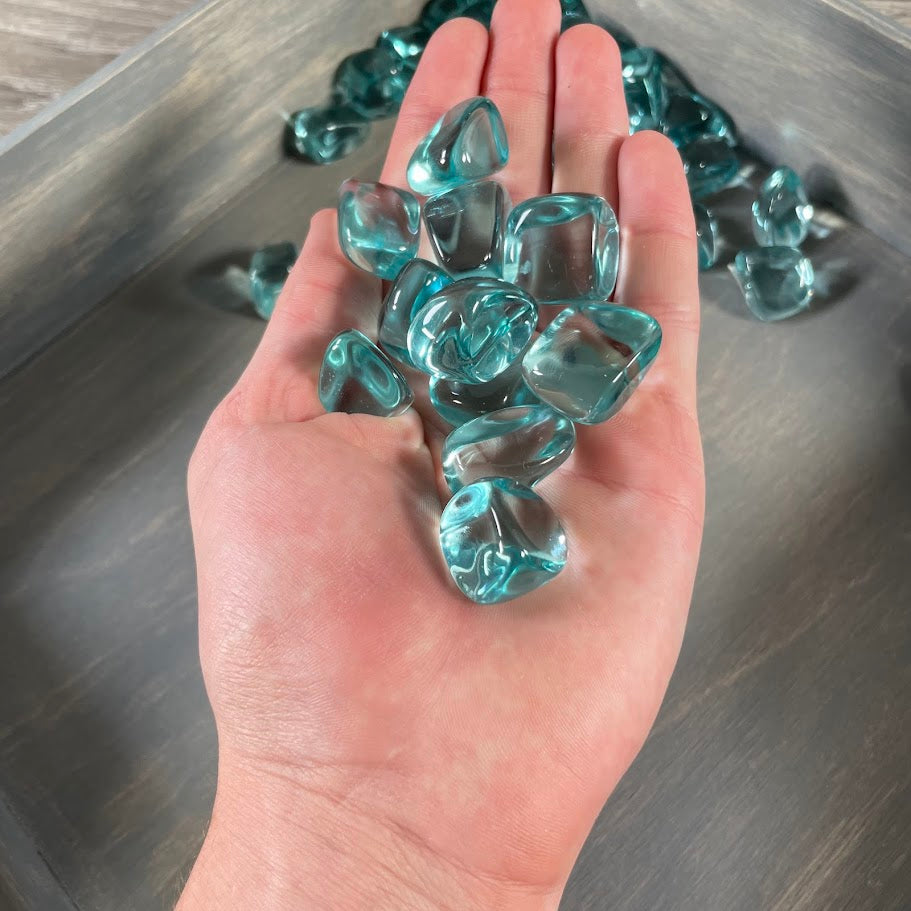 Blue Obsidian Tumbled Stones – 1 lb Bulk Lot for Crystal Shops