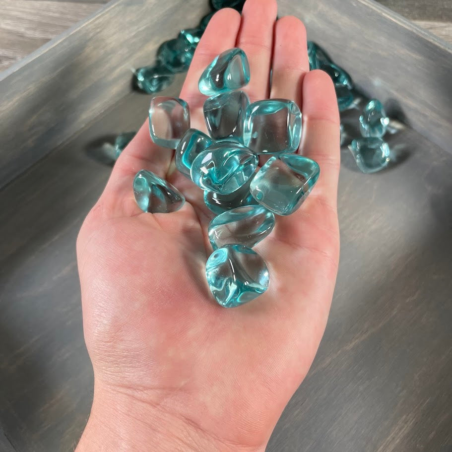 Blue Obsidian Tumbled Stones – 1 lb Bulk Lot for Crystal Shops