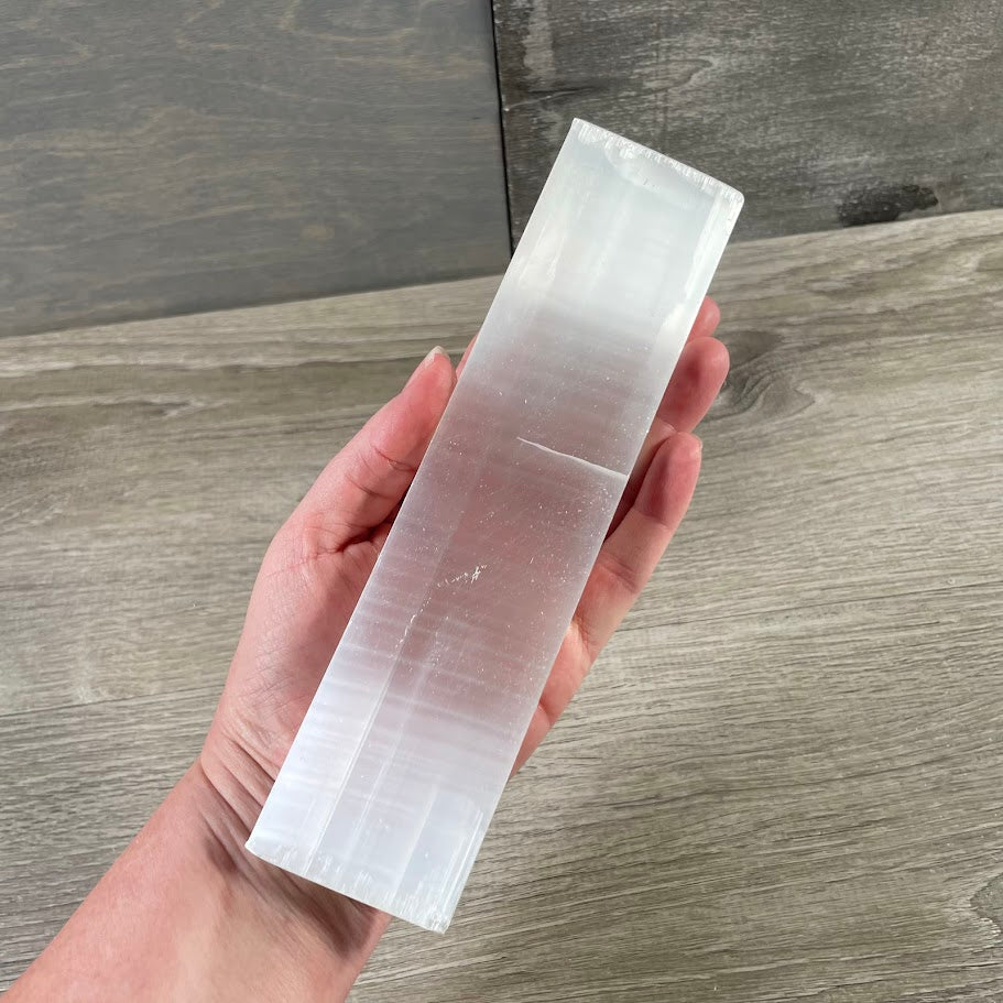 wholesale selenite flat charging wand for gift stores
