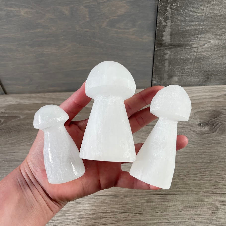selenite mushrooms for rock shops
