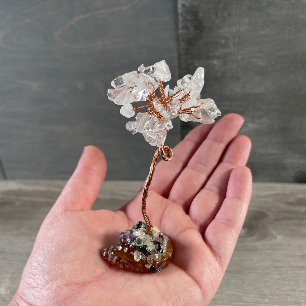 clear quartz crystal tree decor