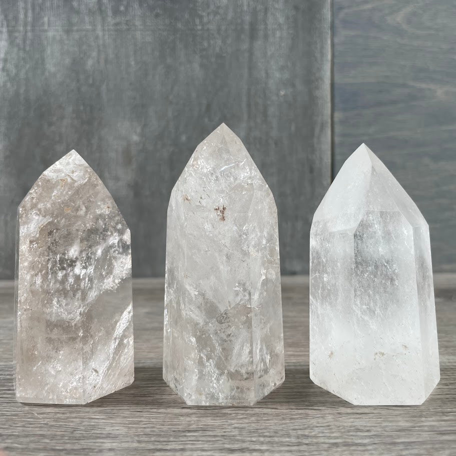 Wholesale clear quartz obelisk towers for gift shops