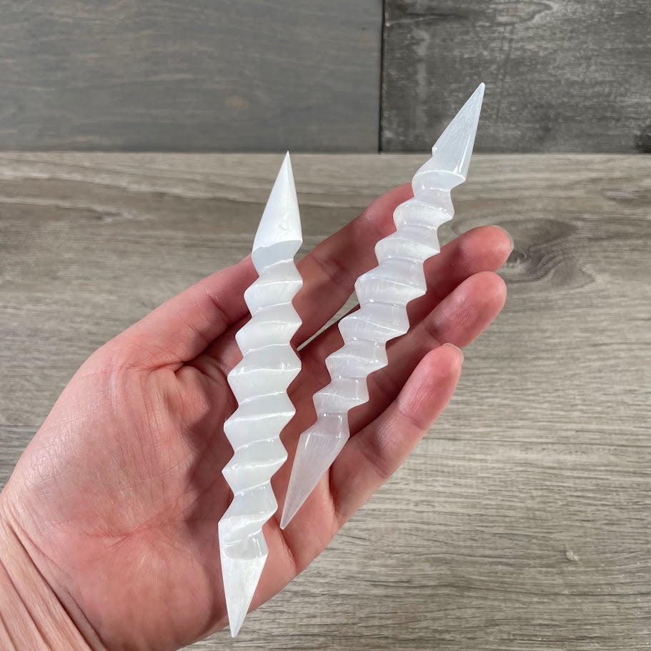 Selenite Polished Wands and Athame Blades – Assorted Styles Metaphysical Shops