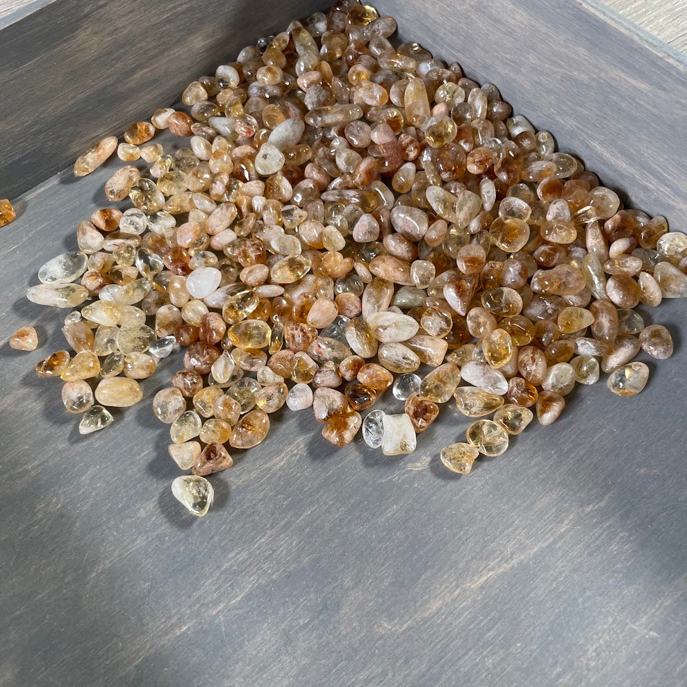 1 pound lot of tumbled citrine bulk wholesale