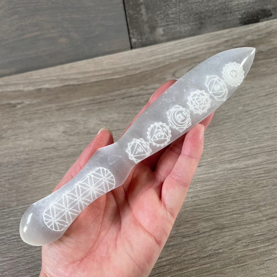 Selenite Polished Wands and Athame Blades – Assorted Styles Metaphysical Shops