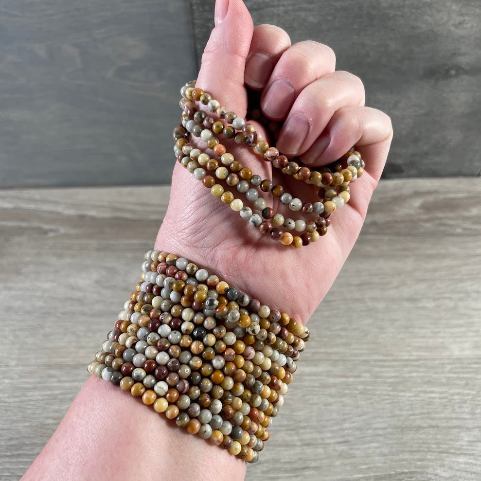Bracelets Gemstone Bead 4mm -  Crystal Shops & Gift Retailers