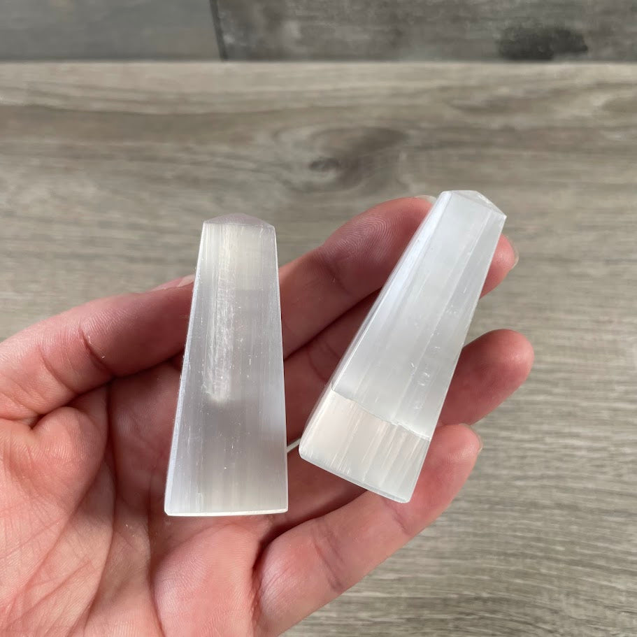 Selenite Egyptian Style Towers for rock shops