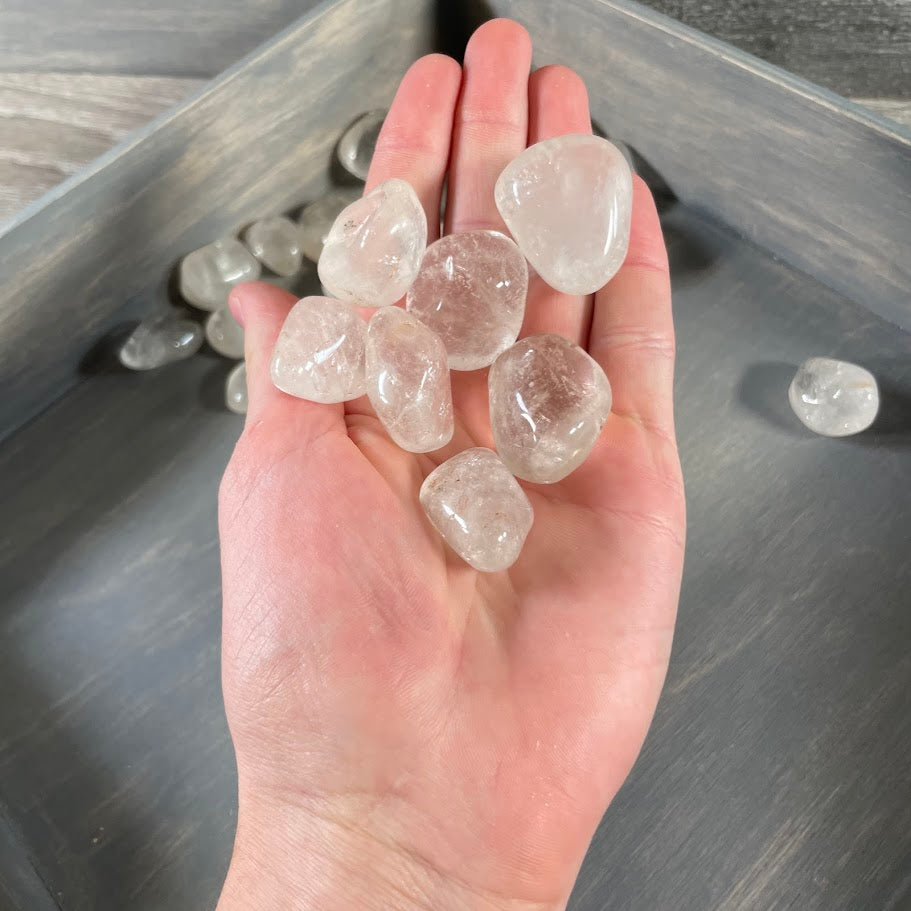 Wholesale Metaphysical Clear Quartz Tumbled Stones