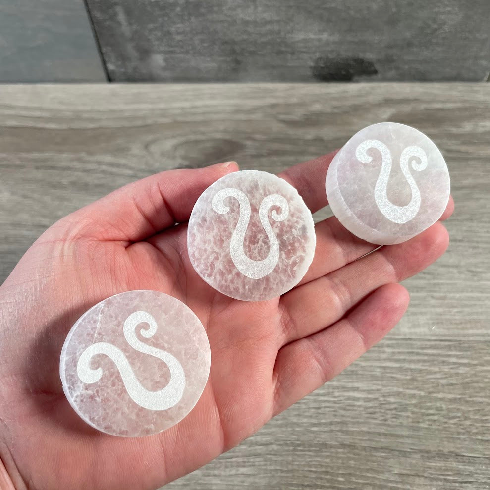 leo astrology themed crystal plate for altar setup spiritual shop