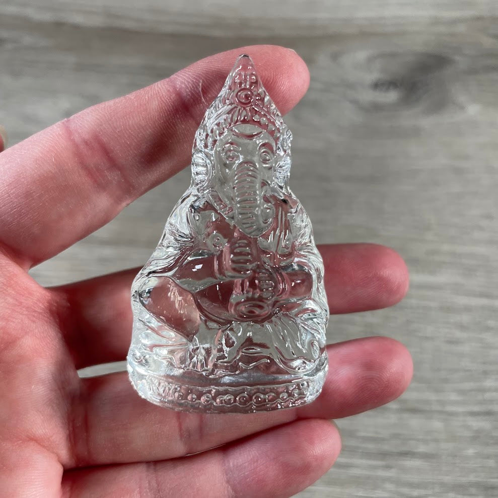 Spiritual glass deity figurines for meditation and yoga spaces, bulk wholesale
