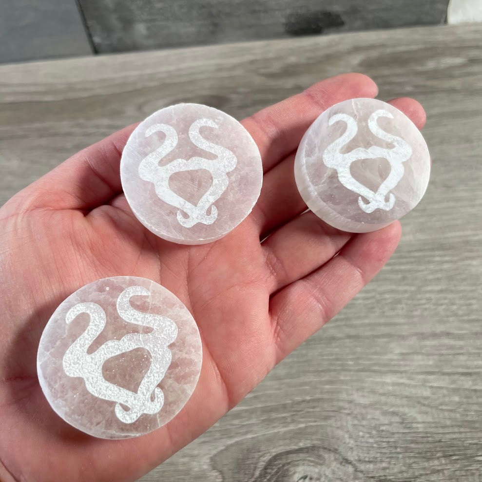 taurus selenite slab for cleansing crystals and chakra work gift shop supply