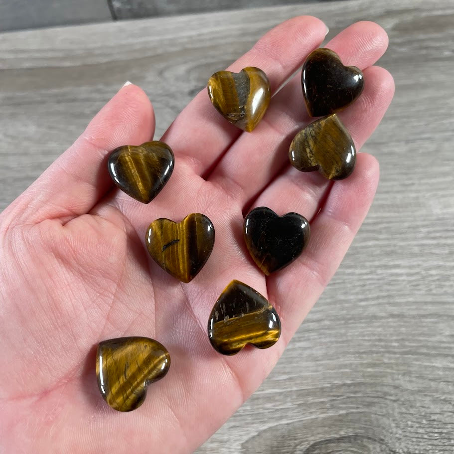 tiger eye 20mm flat hearts wholesale