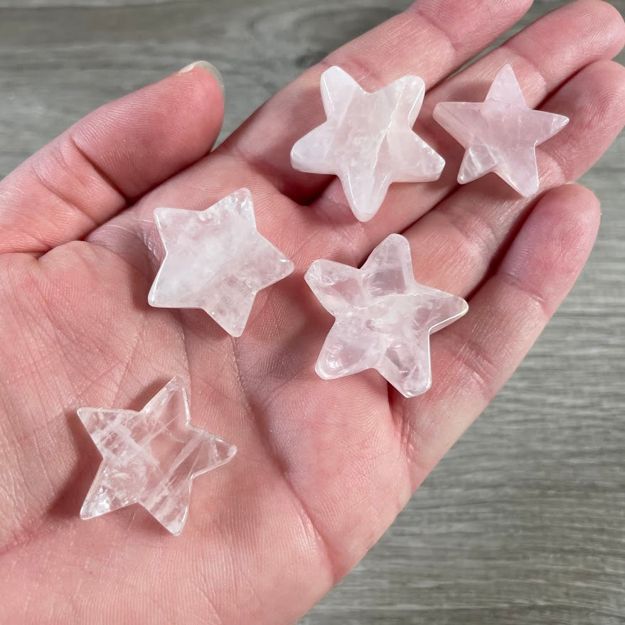 Rose Quartz Pocket Star Crystal – Bulk Pocket-Sized Healing