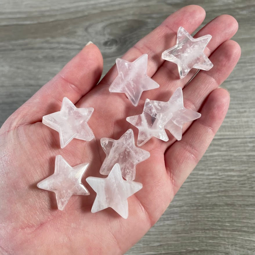 Rose Quartz Pocket Star Crystal – Bulk Pocket-Sized Healing