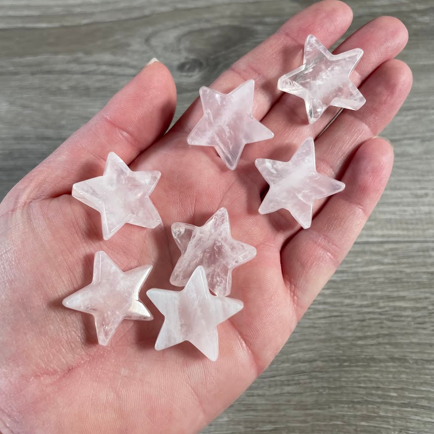 Rose Quartz Pocket Star Crystal – Bulk Pocket-Sized Healing