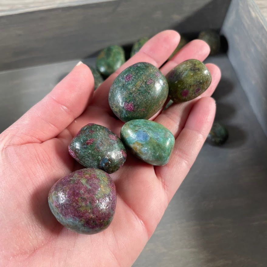 polished ruby fuchsite healing crystals rock shop supply