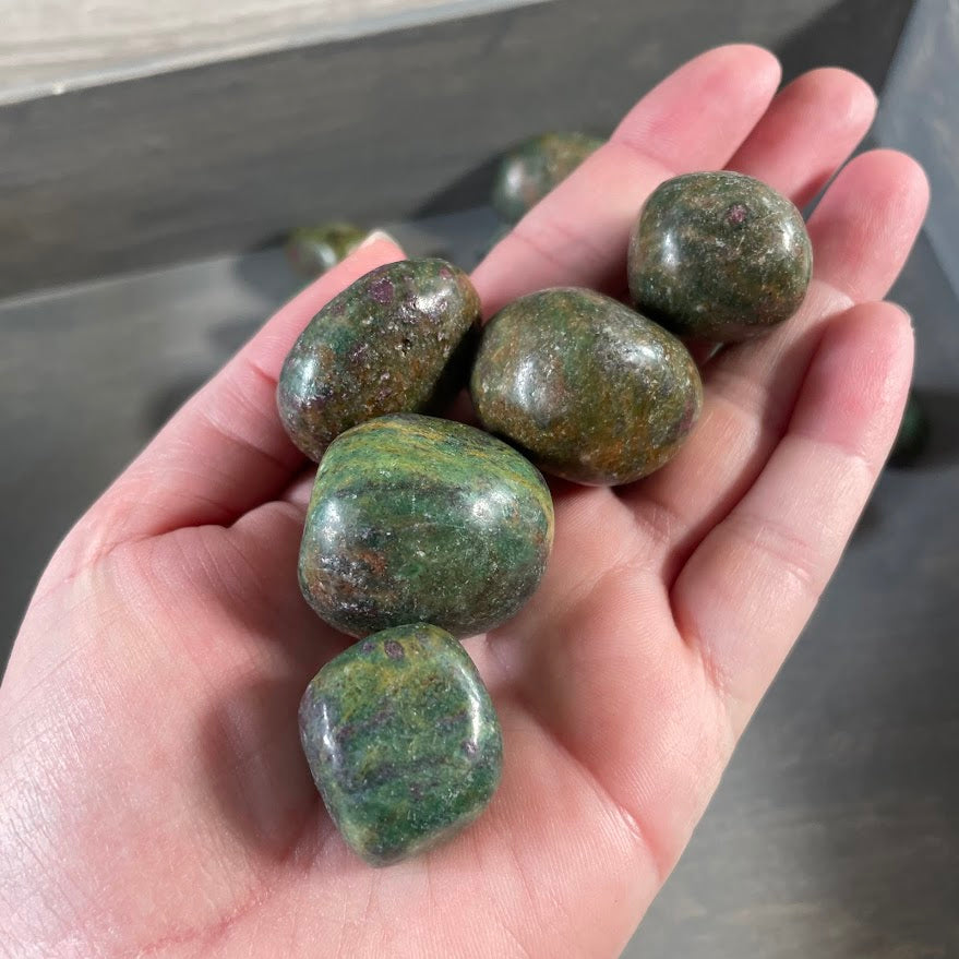 tumbled ruby in fuchsite gemstones bulk tumbled gemstones 