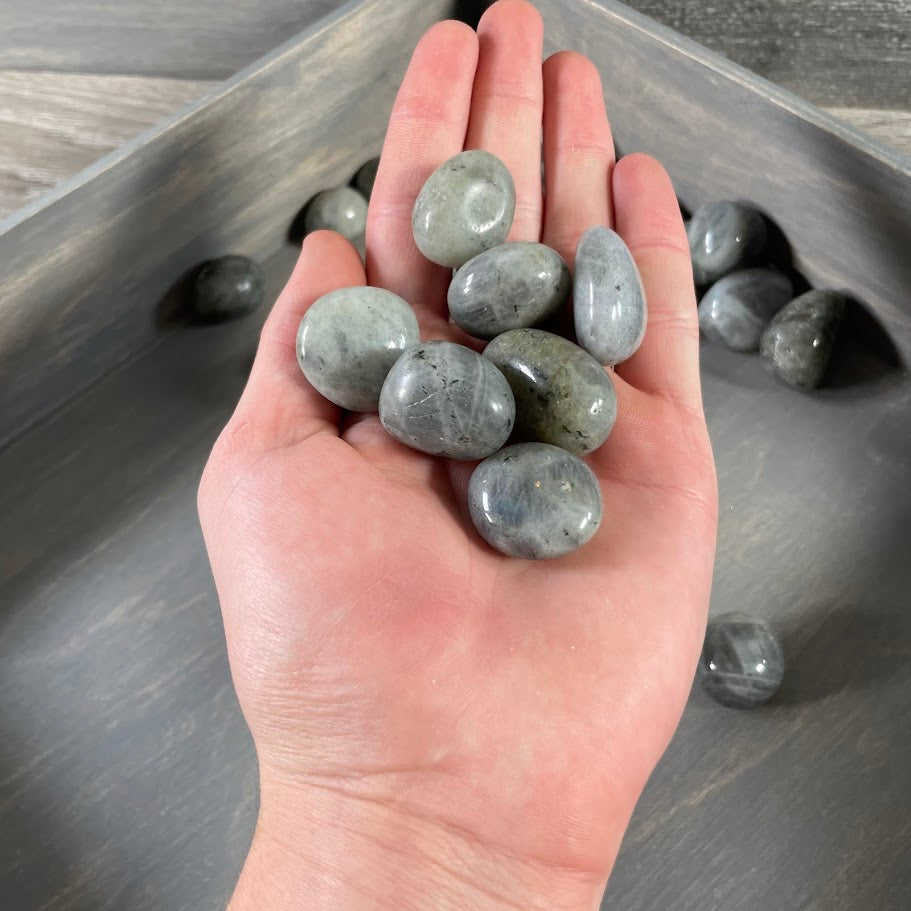 Tumbled labradorite stones in bulk 1 lb for resale