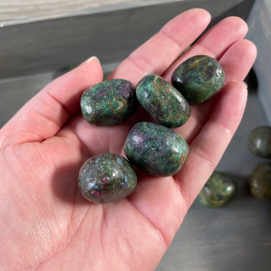 wholesale ruby fuchsite polished stones