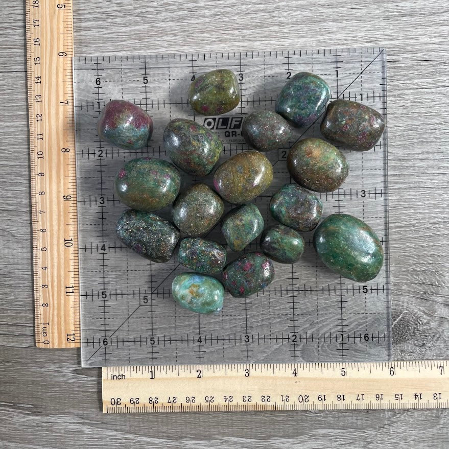 Ruby Fuchsite Tumbled Stones 1 lb Bulk – Natural Healing Crystal Mix