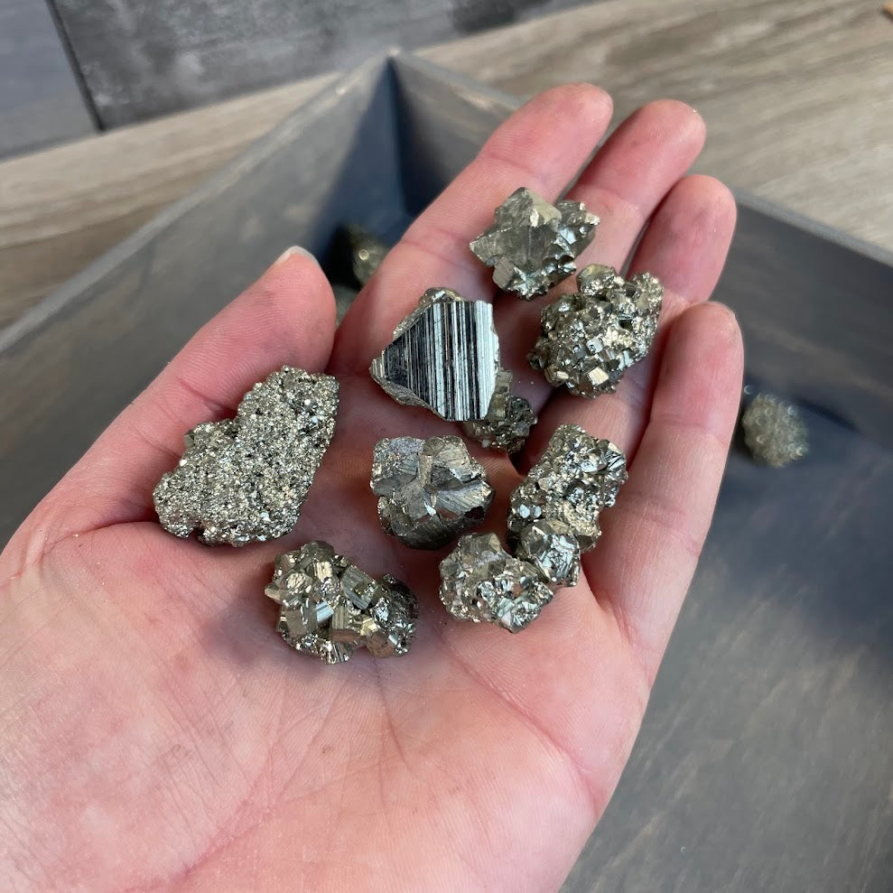 fool’s gold pyrite natural mineral specimen for gift shops