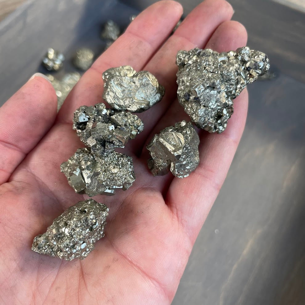 pyrite cluster bulk 1 lb metallic gold stone