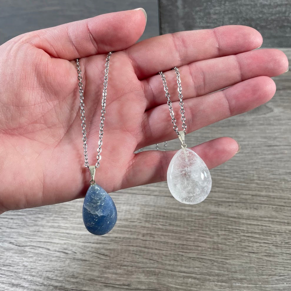 colorful gemstone drop necklaces for retail display